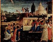 Fra Angelico Martyrium der Heiligen Kosmas und Damian, Wundersame Erettung vor dem Tod durch Ertrinken oil painting on canvas